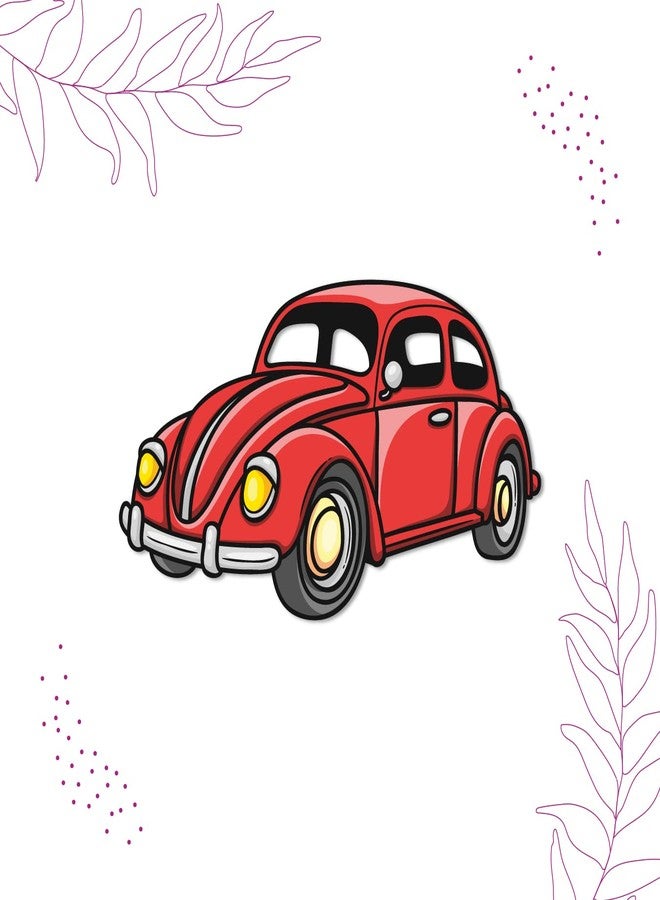 Bhai Please Beetle Vintage Car Wooden Fridge Magnet - Image 3
